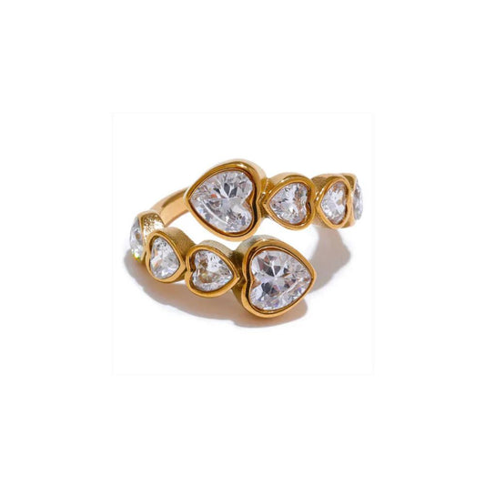 White Crystals Ring