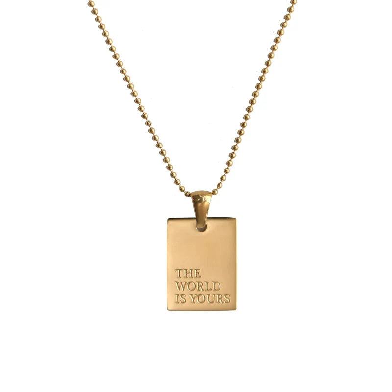 Motivational Tag Necklace