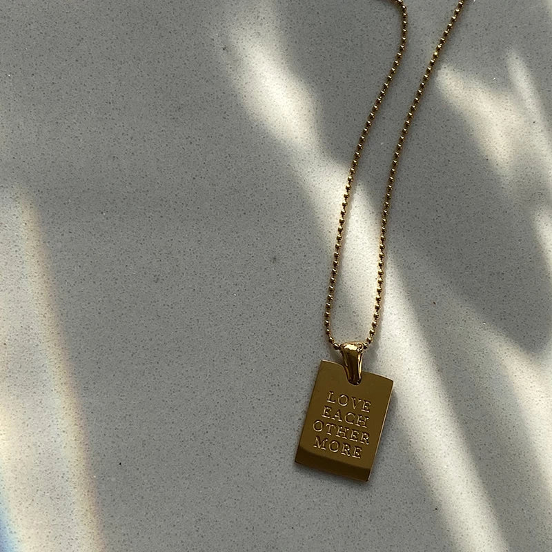 Motivational Tag Necklace