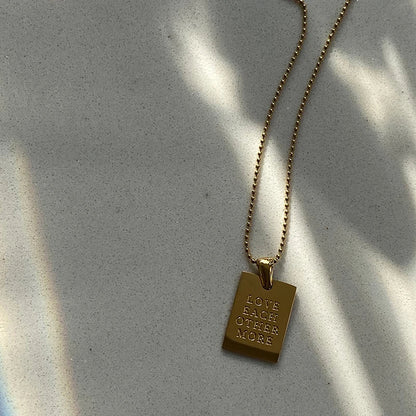 Motivational Tag Necklace