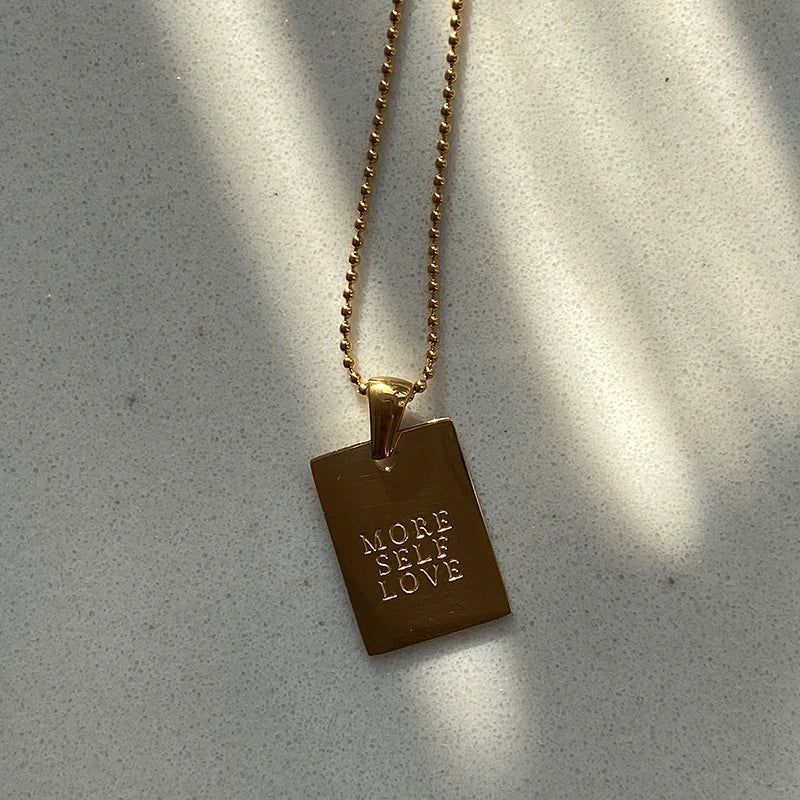 Motivational Tag Necklace
