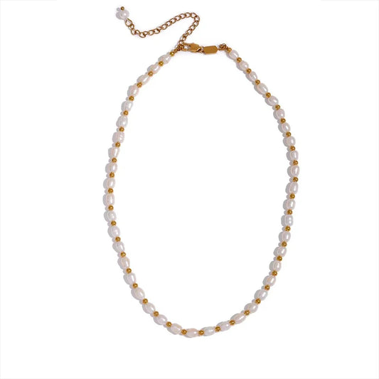 Gold Pearl Necklace