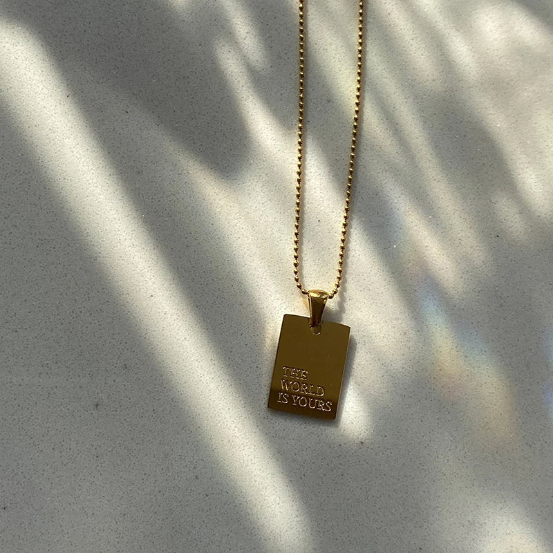 Motivational Tag Necklace